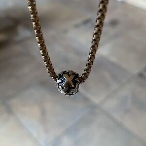 PANDORA Alphabet/Initial 14k/Sterling Charm ‘X’ Catalogue Number 790298X